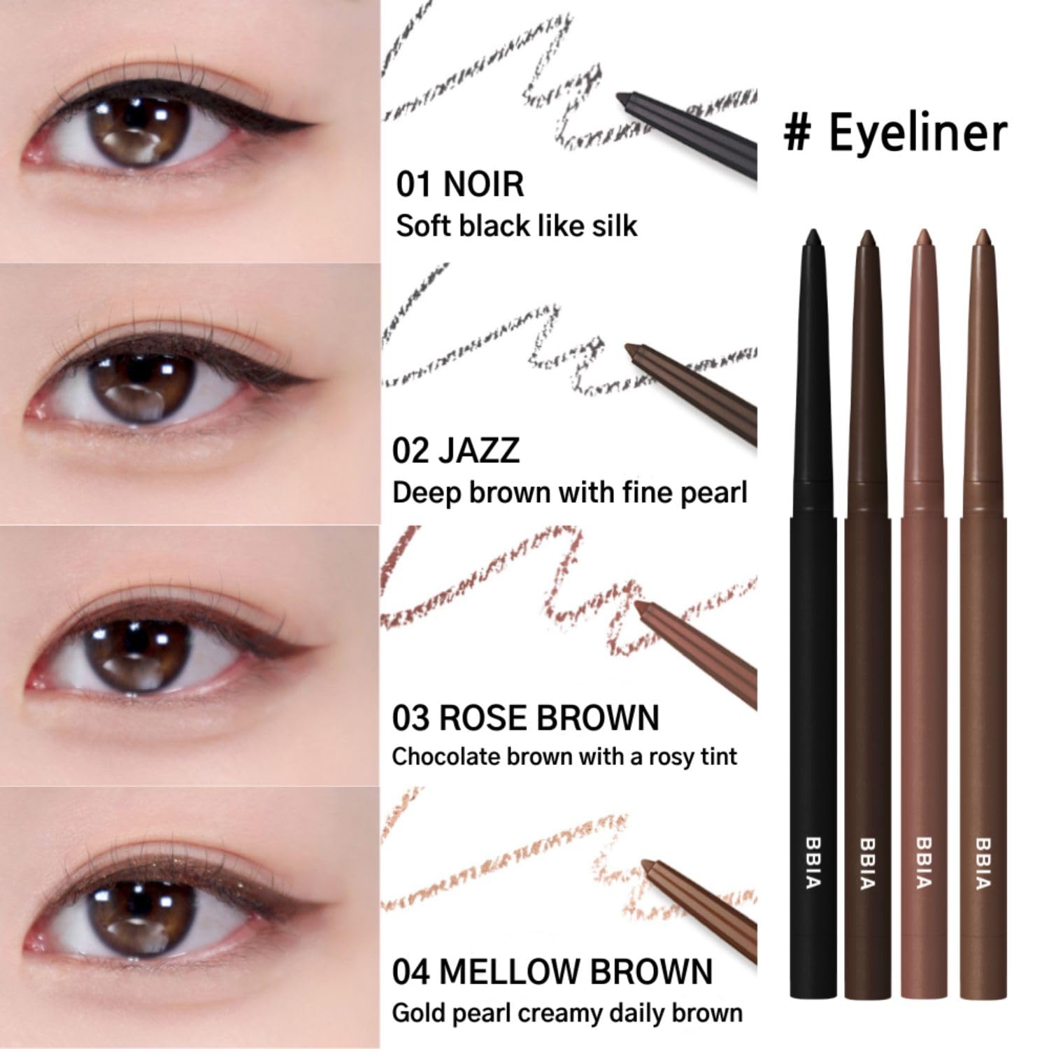 BBIA Last Auto Gel Eyeliner (03 ROSE BROWN) + Ready To Wear Eye Palette (01 NUDE BLUSH) Bundle Set - Image 4